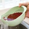 4pcs Kitchen Drain Basket Rice Sieve Plastic Colander Rice Bowl Fruit Vegetable Washing Strainer Basket Sink Drain Kitchen Tools