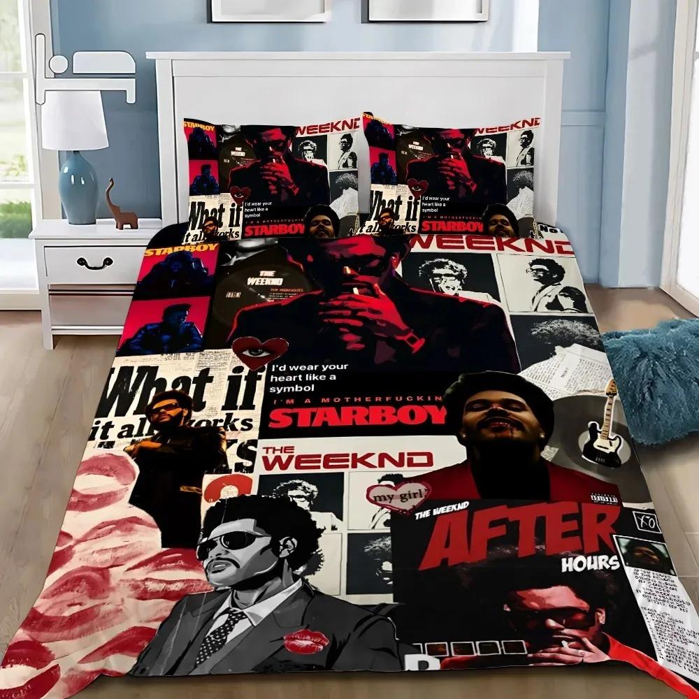 Duvet Cover Pillowcase Bedding Set Adult Boy The W-Weeknd XO Girl Bedroom Decoration Children Gift Single Double Large Size