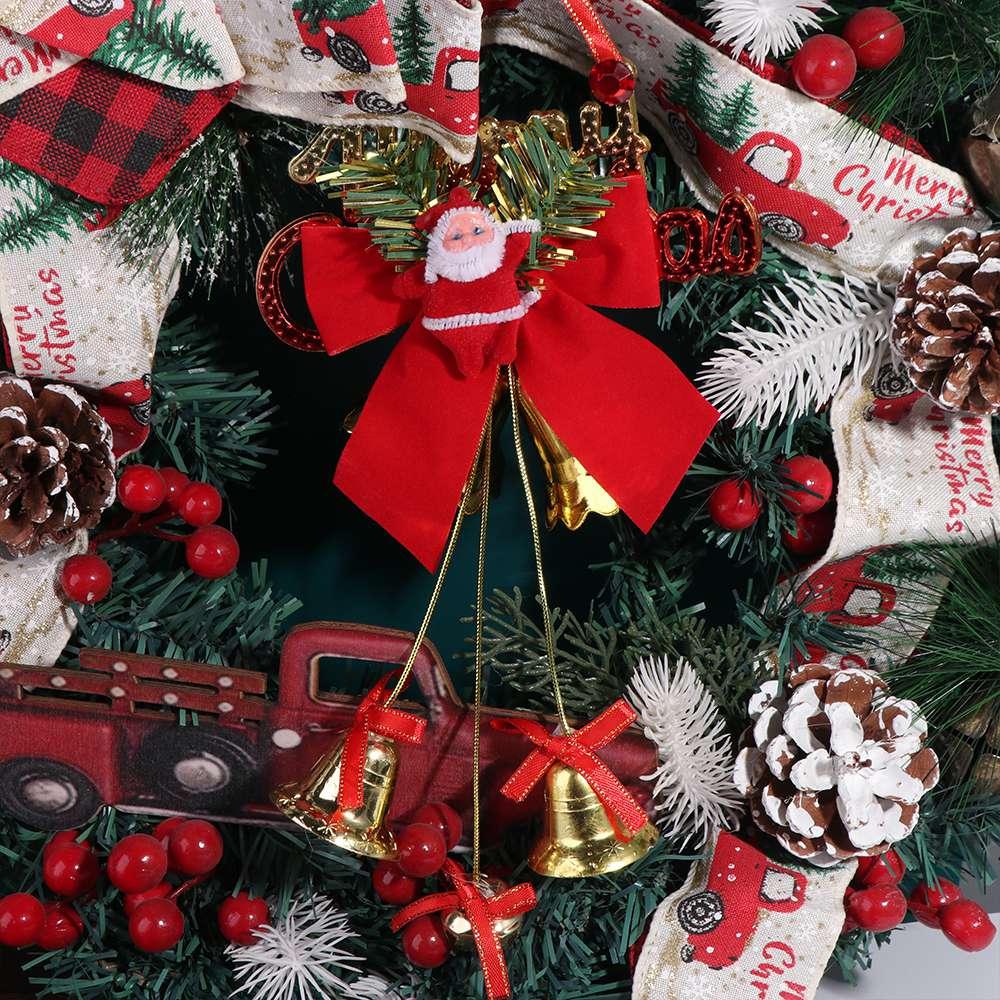 Cartoon Santa Claus Bell Hanging Pendant Decorative Santa Claus Ornament Festival Party