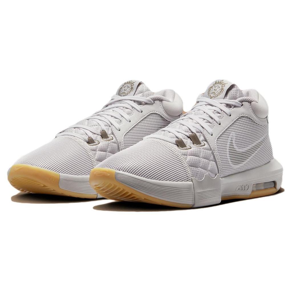 Nike Мужские кроссовки LeBron Witness 8 Light Bone Gum Серый Светло-железная руда Парус FB2239-003