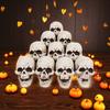 10Pcs Halloween Skeleton Decor Mini Skulls for Party Realistic Skull Props Thrilling Table Decoration