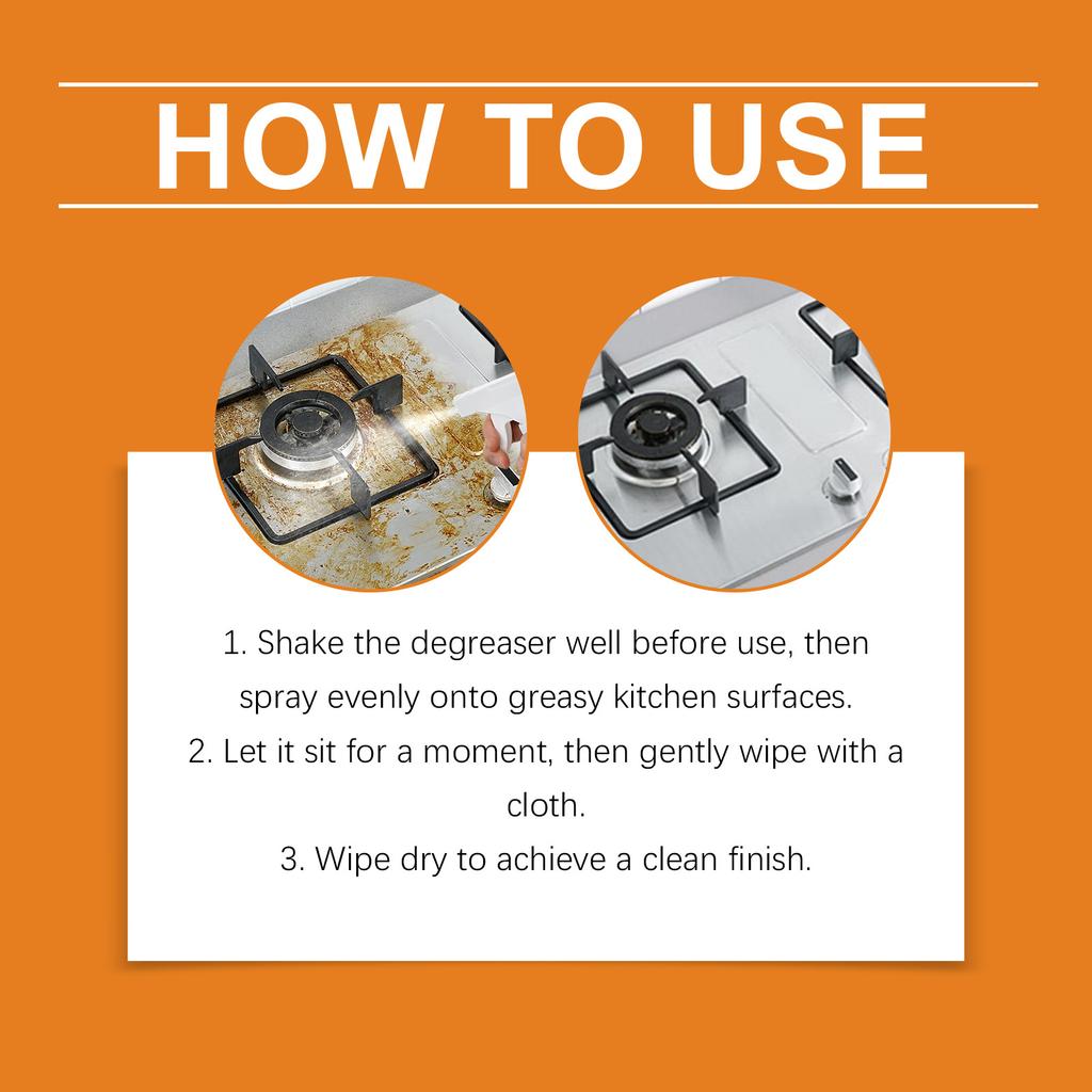 Foam Cleaner Kitchen Grease Cleaning Spray Stain Remover Kitchenware Powerful Degreaser Range Hood Oven Stove Oil Filth Clean
