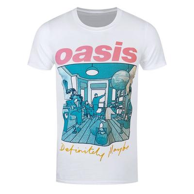 Футболка Oasis Definitely Maybe Иллюстрация Noel Liam Gallagher Официальная Белая