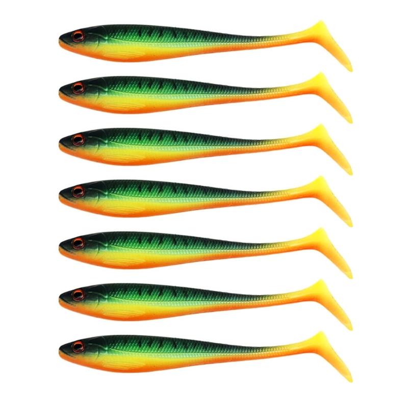 7 шт. Мягкие рыболовные приманки Искусственные наживки Swimbait с лопастным хвостом Рыболовная приманка для форели судака Swim Baits 10 см