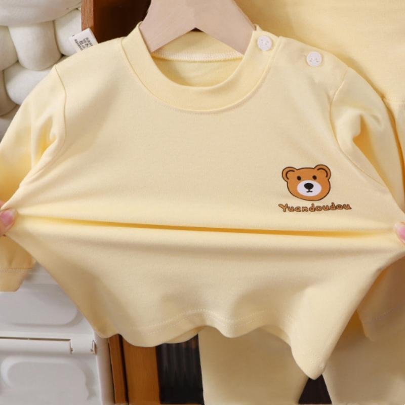 2 шт./компл. Осенне-зимняя детская пижама для мальчиков и девочек, комплект детской одежды для сна, хлопковая толстая куртка с подкладкой, теплая домашняя одежда, комплект одежды для сна, детская одежда, комплект пижамы