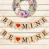 Деревенский винтажный баннер BE MINE Bunting Banner для свадебного душа Photo Booth, реквизит для уличной свадебной вечеринки, украшения для легкой установки