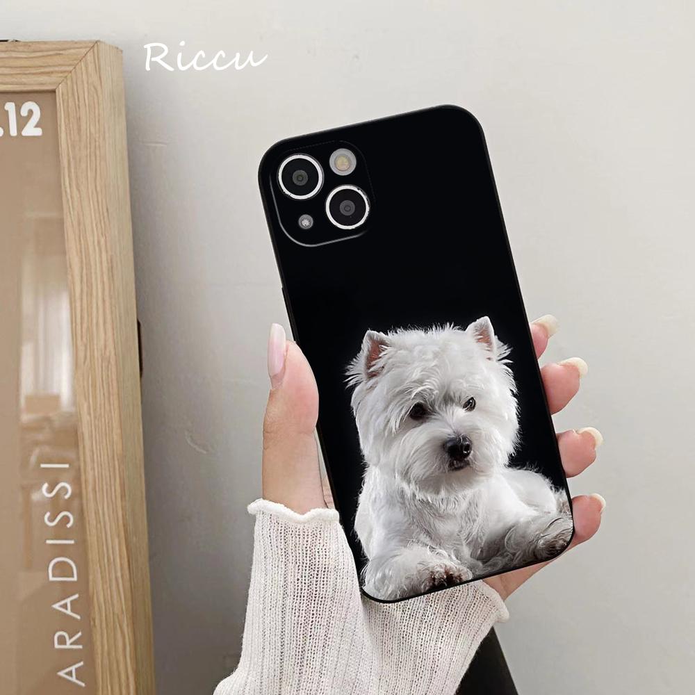 West Highland Terrier Westie Phone Case for Iphone 14 11 12 Pro 8 7 14 Plus X Pro MAX 13 MINI XR XS SE 2020 Soft Phone Covers