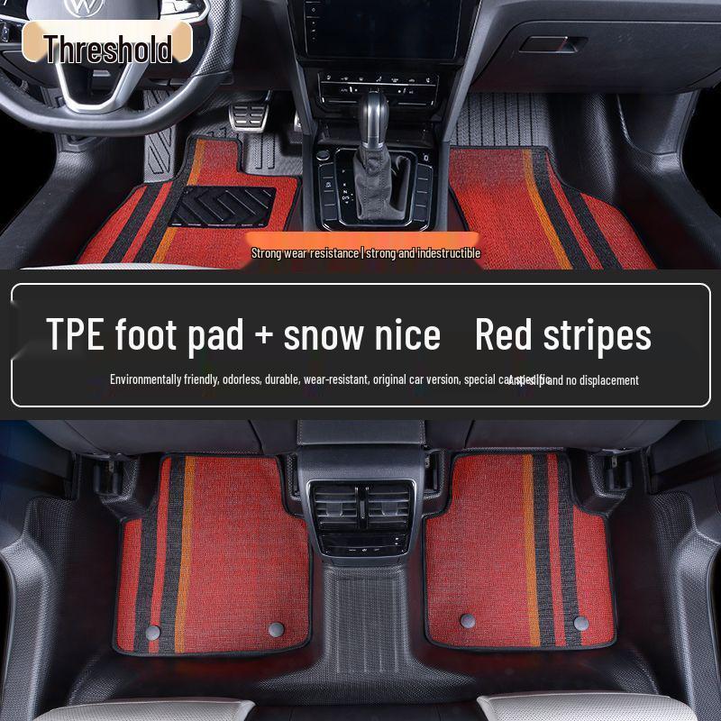 Geely Galaxy A7 Полный комплект ковриков для пола из ТПЭ с накладками на пороги - 26 Ковриков для ног нового дизайна