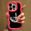 Ae97 Space Moon Astronaut Black Art Protective Phone Cases for Samsung S24 Plus S23 Ultra A14 A55 A06 Honor Motorola OnePlus Big Wave TPU Back Cover