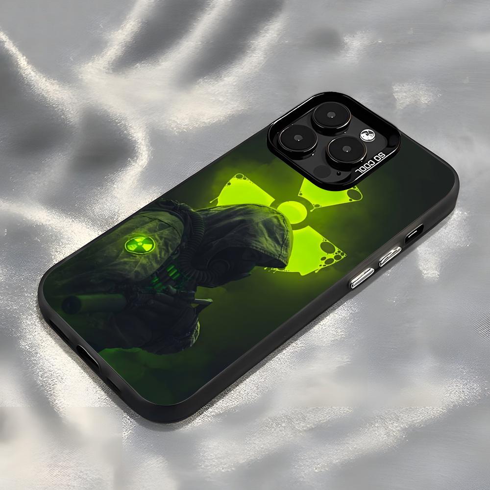 S-StalkerS Phone Case For IPhone17 Air 16 15 14 Plus 13 12 11 Pro 7 8 XS Max XR Silver Black Bumper Case