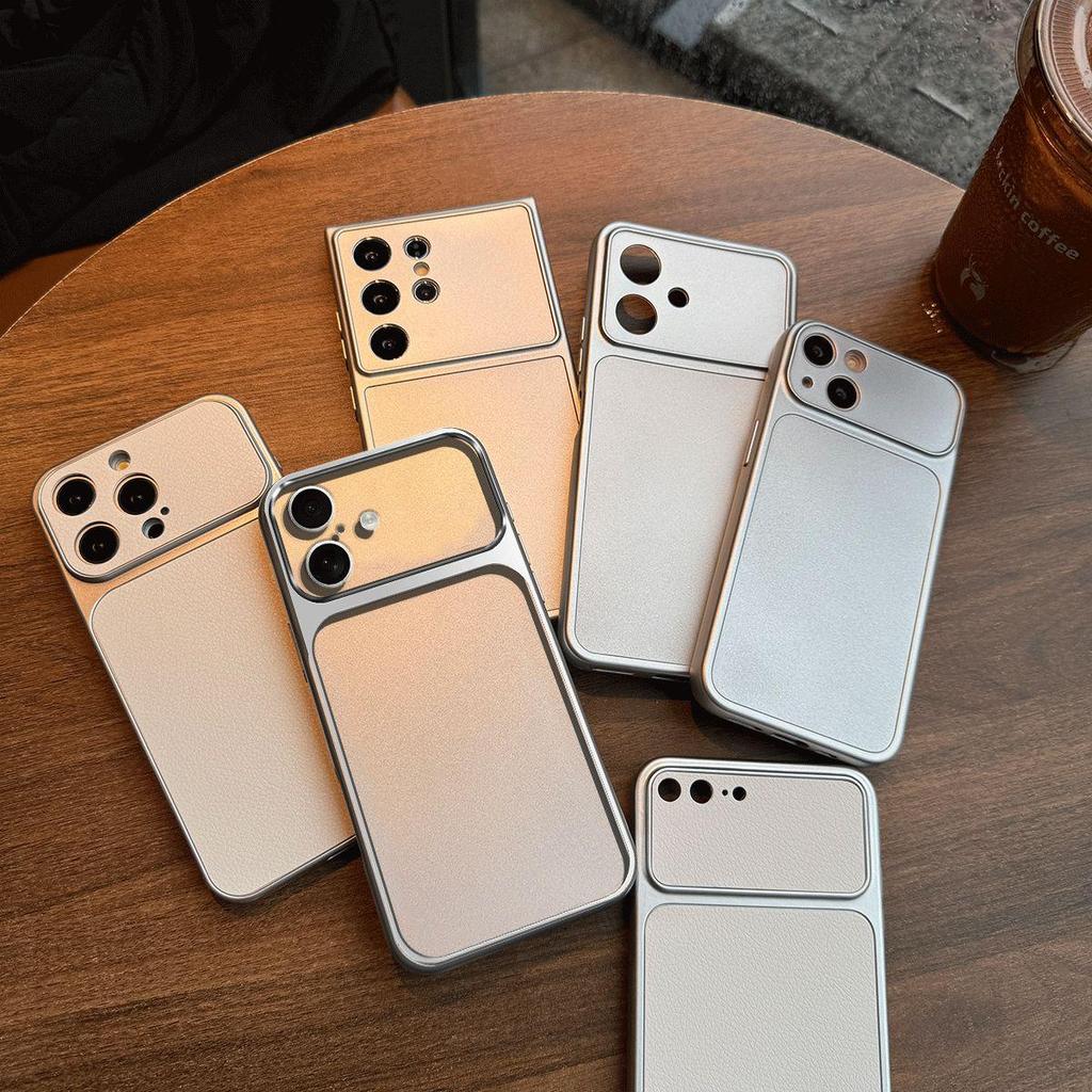 Case for iPhone 16 Plus Metal Texture Matte Back Soft TPU Bumper Shockproof Cover