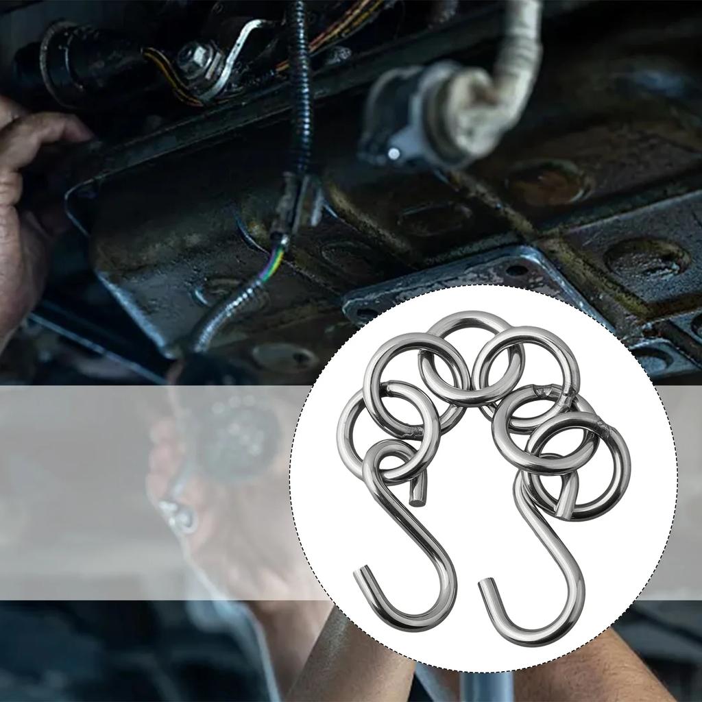 Hook Chain Car Chain Convenient Portable Removal Repair Tool Auto Silver Stainless Steel Accessories Brand New