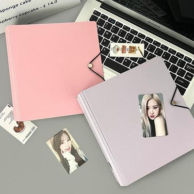 Kawaii 4 Grid Binder Kpop Po Card Collect Book Большая емкость Idol Po Album Pocards Holder Storage Book Канцелярские принадлежности