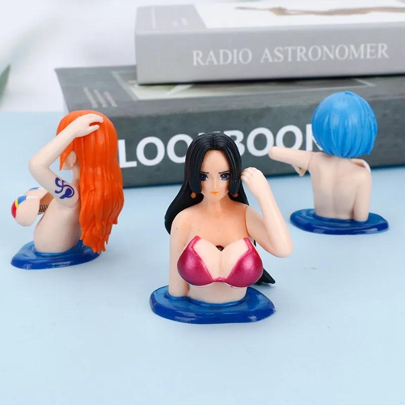 Фигурка на приборную панель One Piece, модель с качающейся грудью, украшение для автомобиля, трясущаяся девушка, кукла-болванчик, кавайная, сексуальная