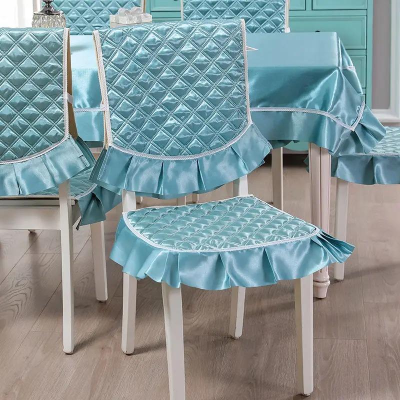Чехлы на обеденные стулья, домашняя антигрязная подушка, европейский жаккардовый чехол на стул, подушка для домашнего стула, универсальный домашний декор