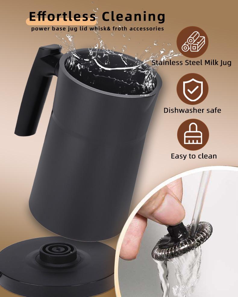 Полностью автоматический вспениватель молока: Многофункциональная электрическая машина для горячих и холодных латте и кофейной пены