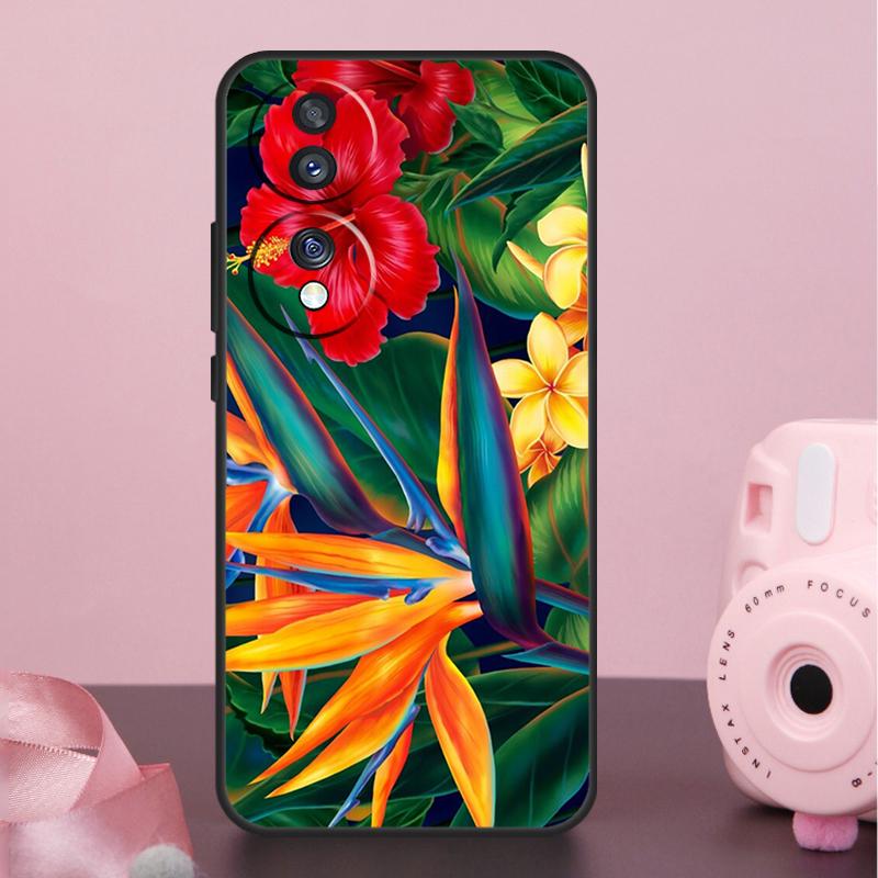 Чехол «Тропический рай» с гавайскими цветами для Honor 400 Pro 200 50 70 90 X9a X9b X9c X9d X8b X8c Win Magic 7 Lite 5 6 8 Pro