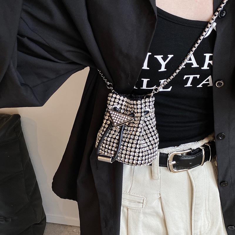 Богемная мини-сумка кроссбоди со стразами - Универсальная модная ручная сумка на шнурке 2024