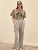 HELEMENT Women'S Wide Sweatpants (M/Grey)