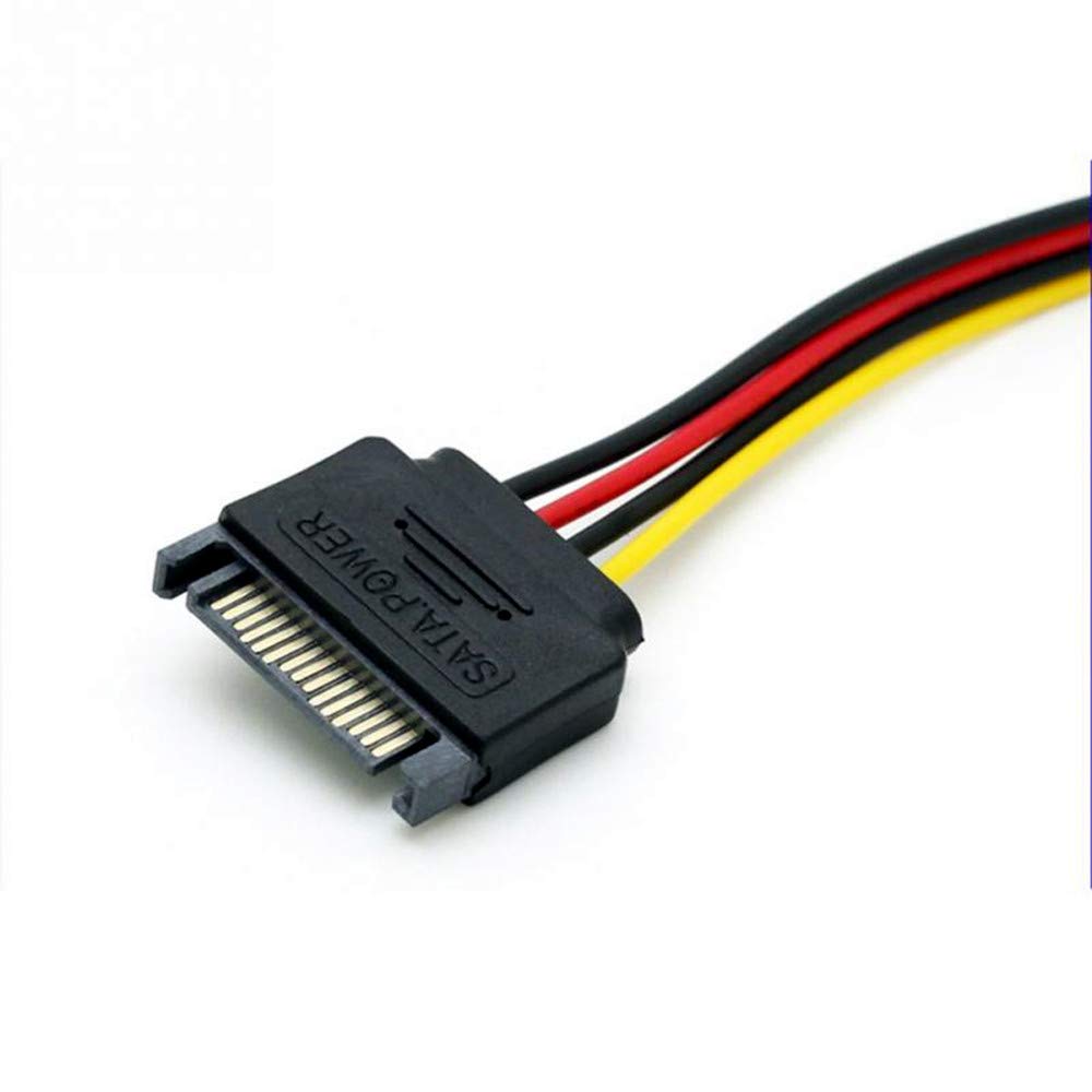 ANRANK High Speed SATA Power 15-pin Male to Dual 15-pin Female Y-Splitter Cable Adapter for HDD Hard Drive