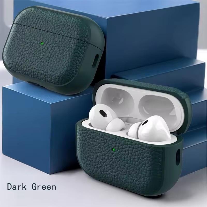 Чехол с текстурой кожи для Apple Airpods 1 2 3 4 Pro air pods Беспроводные Bluetooth-наушники Защитная крышка Противопотеря Сумка для наушников