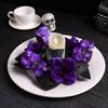 Halloween Purple Rose Candle Ring Decor With Synthetic Flowers For Venue Decoration And Festive Display