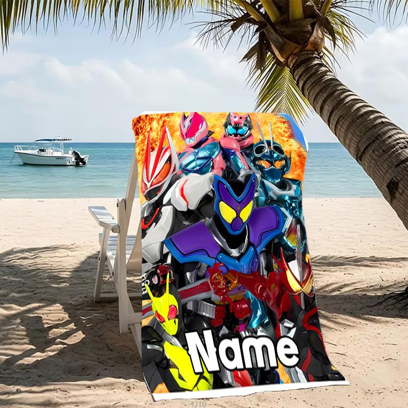 Customizable personalized beach towels Kamen Rider Decade themed designs.Suitable for the beach, yoga, sports;ideal as beach accessories