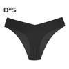 Женские стринги из хлопка с промежностью, бесшовное женское нижнее белье, женские трусики с низкой посадкой, дышащие, удобные, однотонные трусы