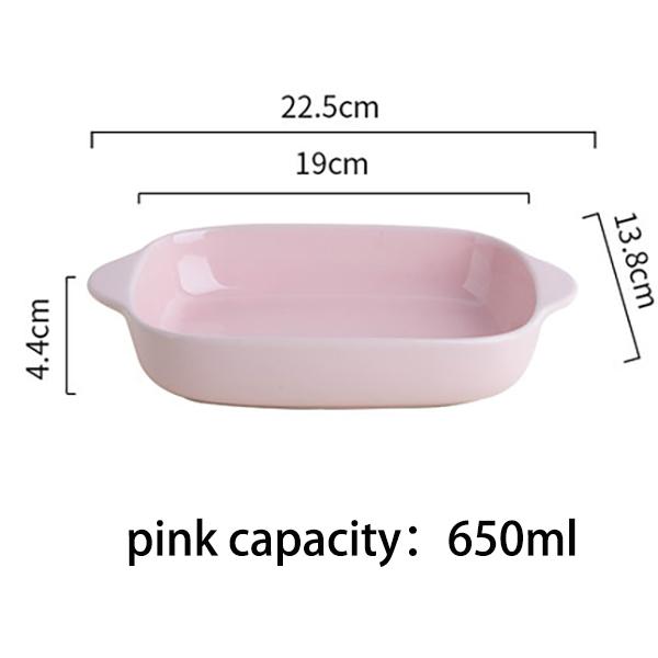 Ceramic Baking Disher Rectangular Bakeware Pan  Dish For Cooking Meat Kitchen Utensils Fruit Snacks Plate Cake