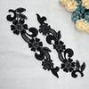 Black Water-Soluble Lace Polyester Light Embroidery Flower Patch Hollow Cloth Sticker Flower Diy Clothing Accessories