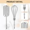 Pack of 3 Stainless Steel Beater Attachments Flour Mixing Whisk Handheld Mixer Accessories Perfect for Hand Mixer Baking