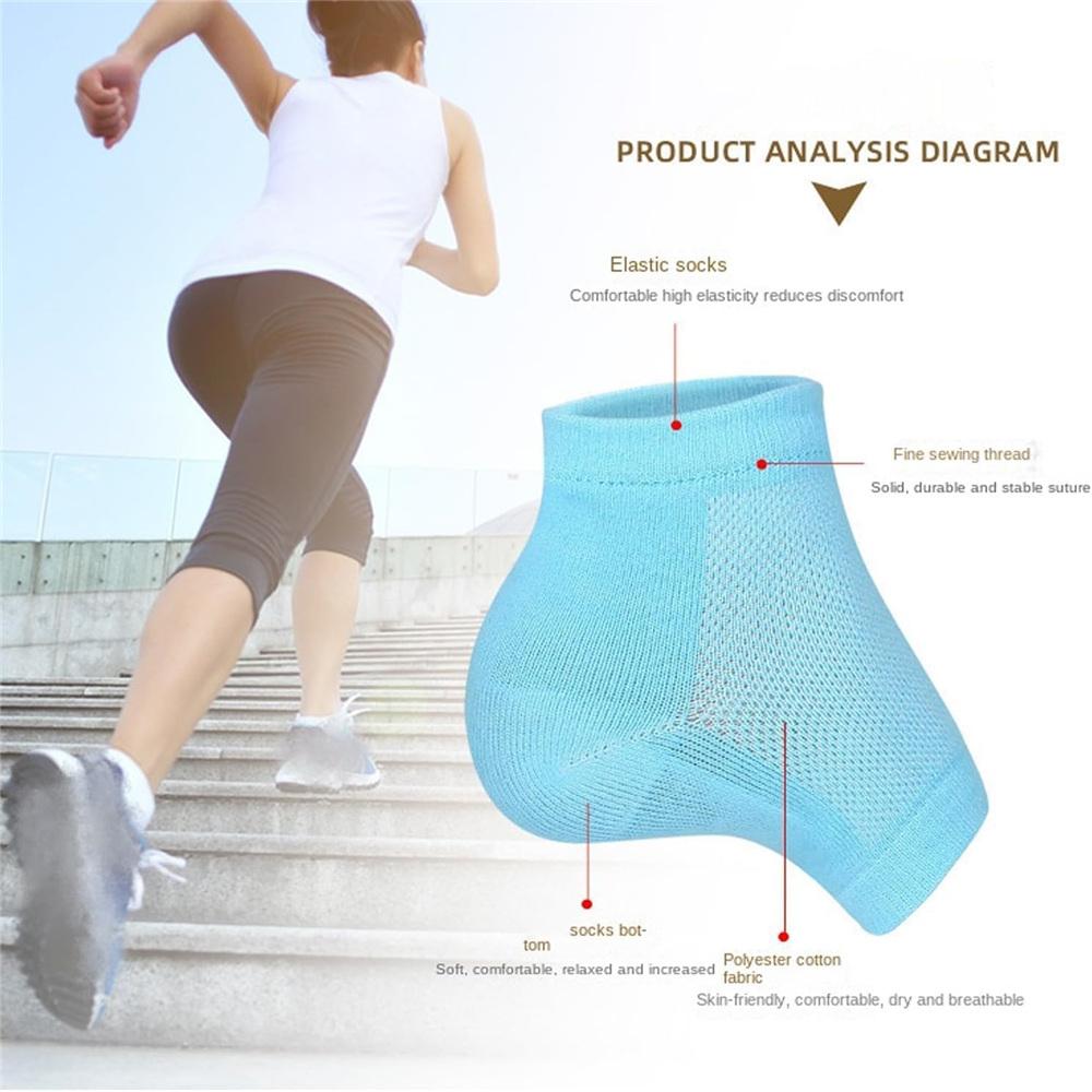 Invisible Height Lift Heel Pad Breathable Sock Increase Insoles Cushion Unisex