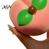 Vibrant Color Stress Ball Soft Snow Peach Slow-Rising Squeeze Toy Realistic Fruit-Shaped PU Fidget Relaxation for Relief Novelty Decompression Gadget