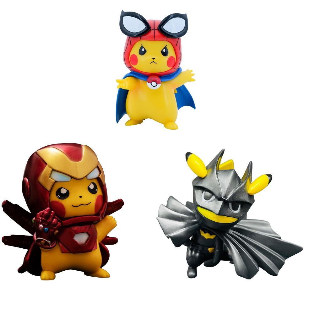 Hero Fun For Marvel Fans Pikachu Figure Avengers Spider-man Collection