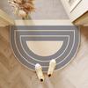 French Cream Style Entrance Door Floor Mat, Semi-Circular Carpet, Door Foot Mat, Easy To Maintain, Home Decoration