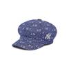 MLB Unisex Denim Diamond Monogram Newsboy Cap 3ACBM013N-50NYD