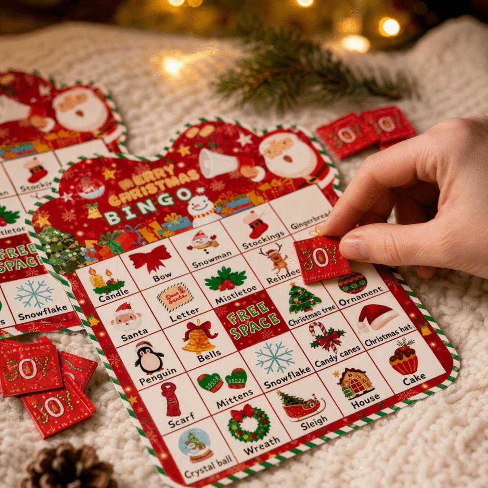 33 Cards Bingo Game Cards 24 Players Bingo Cards Christmas Bingo Game Family Interaction