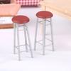 1:12 Dollhouse Miniature Bar Stool Chair High Stool Mini Round Stool Pocket Stool Model Furniture Decor Kid Toy