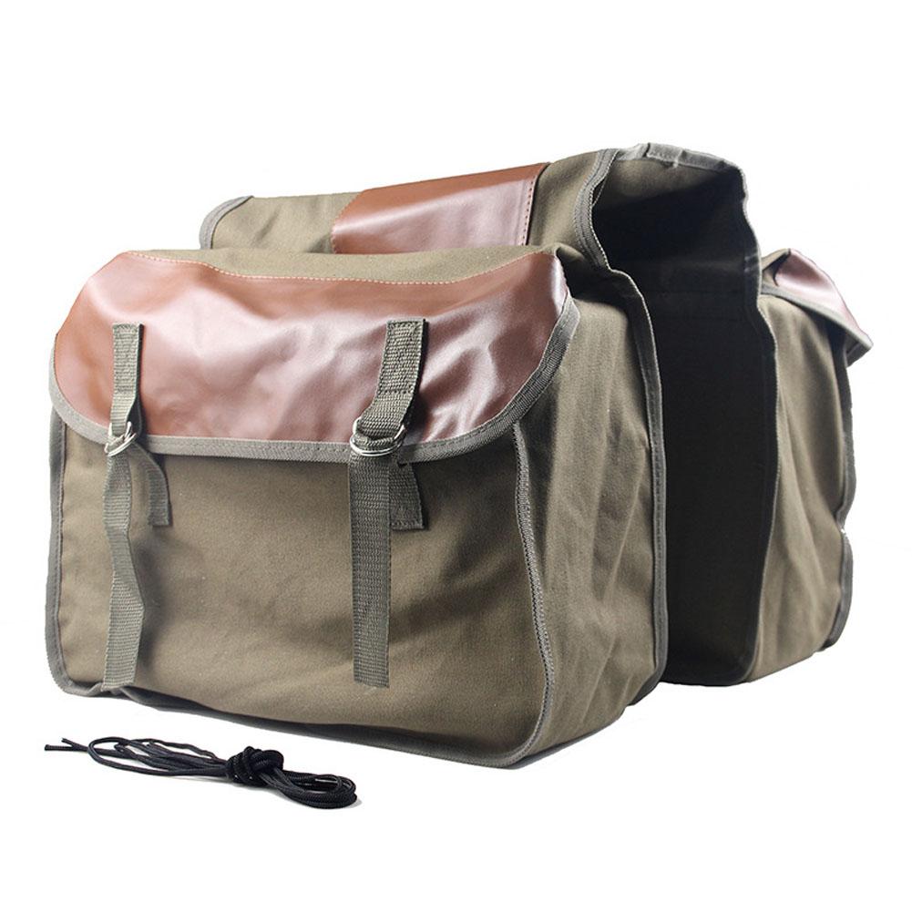 15,7'' Заднее сиденье Багажная сумка-переноска Сумка-седло Велосипедная двойная рама Сумки из парусины Водонепроницаемые для велосипедных аксессуаров