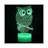 Touch Switch Table Desk Lamp Kid Fashion 3D Owl LED Night Light Bedroom Decor Xmas Gifts