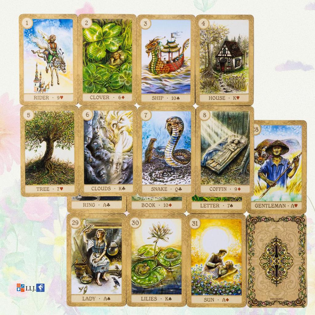 Ленорман Сказка Ленорман Оракул Фея Фортуны с Японскими Аутентичными Картами I.I.J, Карты, Гадание, Сказки, Инструкции,