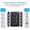 CHENYANG KVM USB Hub Switch Selector 4 Ports PC Share 4 Devices for Keyboard Mouse Scanner Printer 2.0