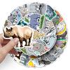 50 Мультяшный Носорог Дудл Животное Детская Gu Карта DIY Скейтборд Мобильный Билет Наклейка Водонепроницаемая