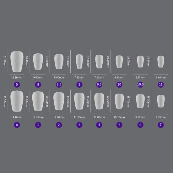 420Pcs/Box Fake Clear Easy Long To Paste Nails Lasting Removable Matte Nail Extension Acrylic Extra