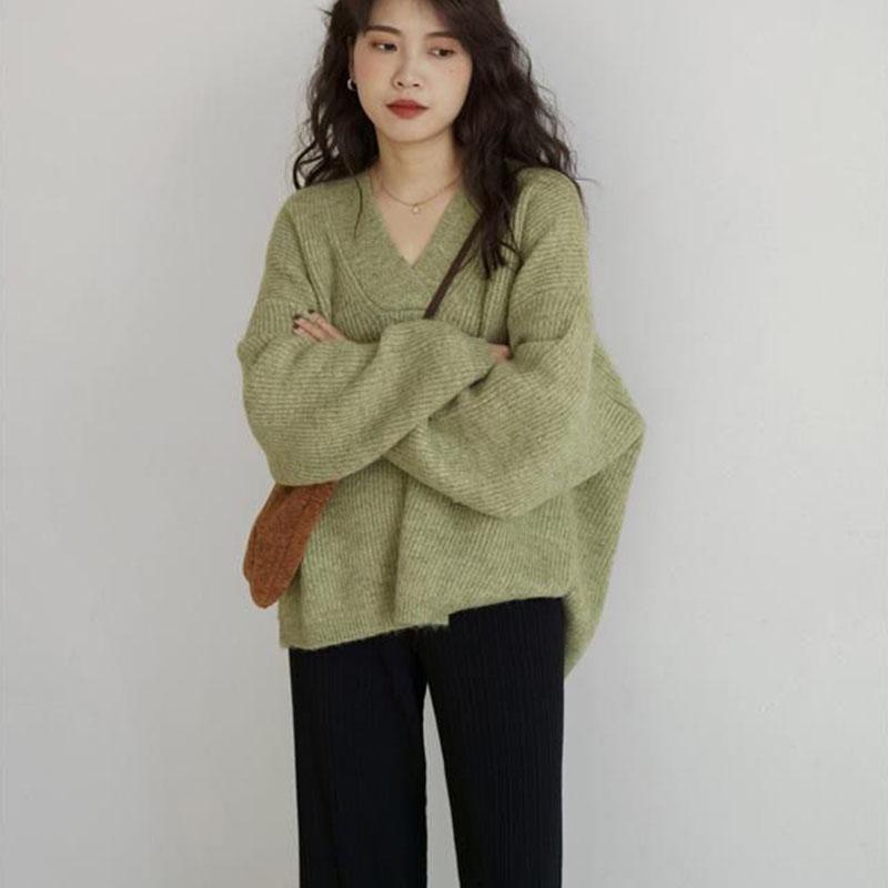 Пуловер с v-образным вырезом, маленький свитер, женский осень-зима 2023, пальто, вязаная рубашка на подкладке, дизайнерский пуловер, женский свитер