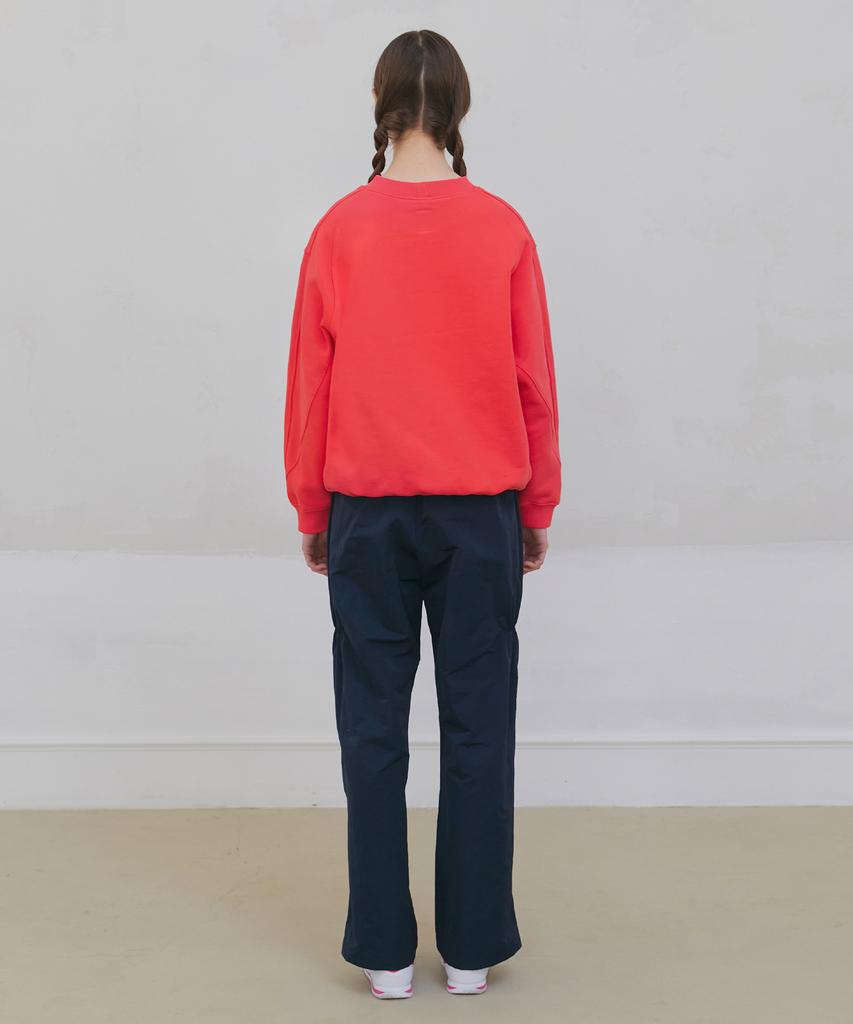 POEV Shirring Nylon Straight Pants - Navy