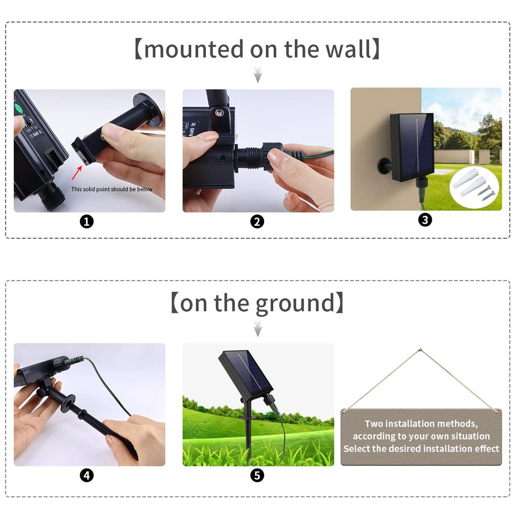 100-800 светодиодов Светодиодная солнечная подвесная гирлянда Водонепроницаемая уличная садовая лампа для газона Рождественское украшение 10м 20м 30м 50м 100м