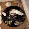 Michael Crowned Legacy Round Rug for Livingroom,Bedroom, Palyroom, Chair Rug, Area rug, Circle Carpet, Large Size Decor Fan Christmas gift