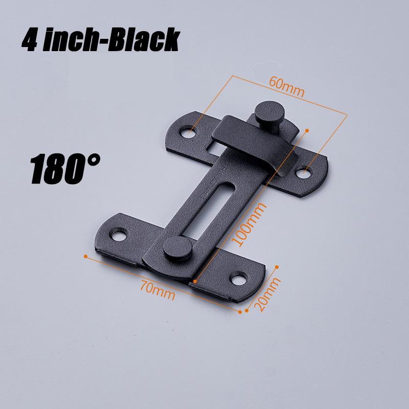 Stainless Steel Door Hasp Safety Buckle Latch Sliding Pet Cage Door Lock Security Hardware With Screws Window Cabinet Home Latch