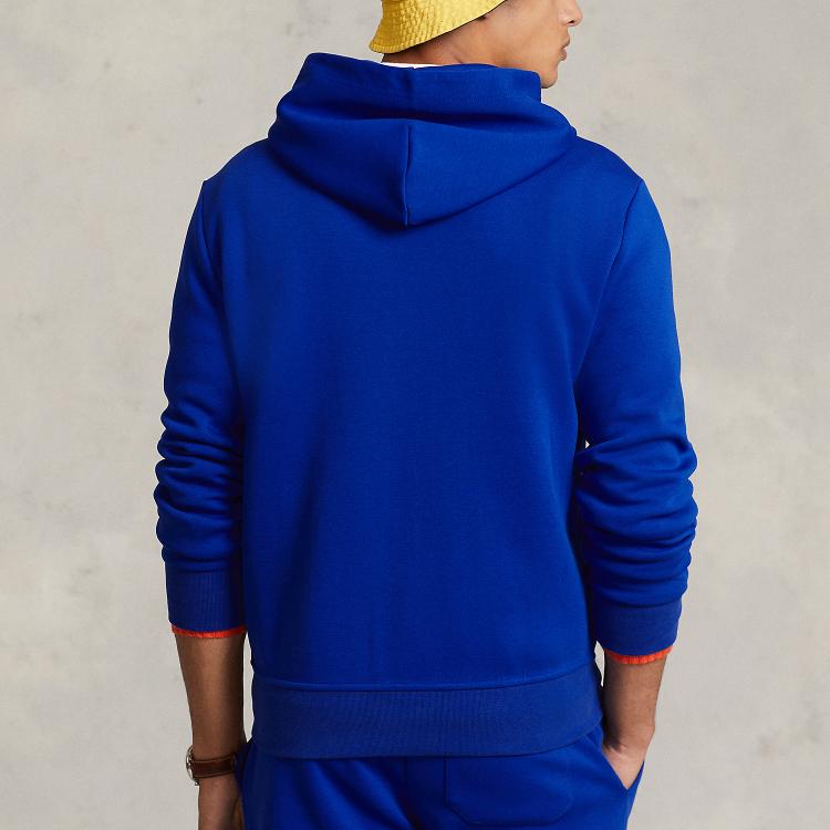 Polo Ralph Lauren Ss23 Solid Color Logo Embroidered Zip-Up Hoodie Men Hoodies Blue MNPOKNI16822726-400